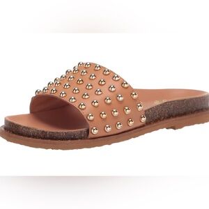 Vice Camuto Kortlen Embellished Slide Sandal - 8.5 (Tan)